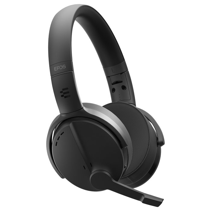 EPOS Adapt 561 II Auriculares Bluetooth con USB-C para Oficina, Diadema Supraaural con Cancelación de Ruido Híbrida, Micrófono Boom, 24h Batería, Compatible con Teams y Zoom, Negro