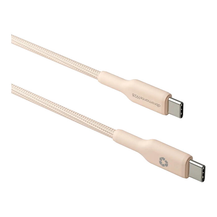 dbramante1928 re-charge Cable USB-C a USB-C, 1.5 m, Trenzado, 60W, Beige