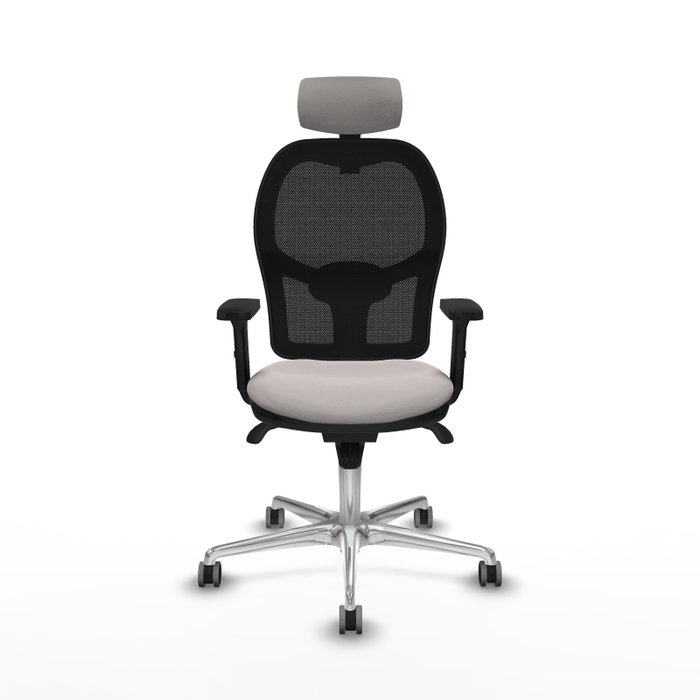PIQUERAS Y CRESPO Silla de oficina Jorquera con mecanismo Sincro, Blanco y Negro PIQUERAS Y CRESPO Silla de oficina Jorquera con mecanismo Sincro, Blanco y Negro