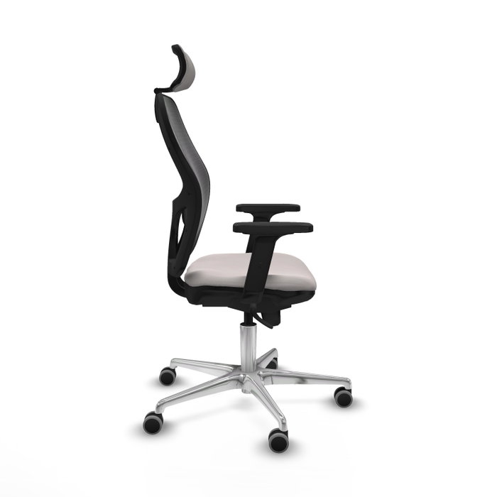 PIQUERAS Y CRESPO Silla de oficina Jorquera con mecanismo Sincro, Blanco y Negro PIQUERAS Y CRESPO Silla de oficina Jorquera con mecanismo Sincro, Blanco y Negro