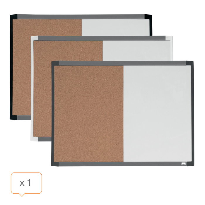 NOBO Pizarra Blanca Magnética y Tablero de Corcho 58,5x43 cm NOBO Pizarra Blanca Magnética y Tablero de Corcho 58,5x43 cm