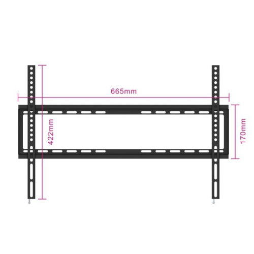 EWENT Soporte de Pared Ultra Delgado para TV EW1503 70" (177,8 cm) Negro, VESA 200-600mm, Perfil 19,5mm