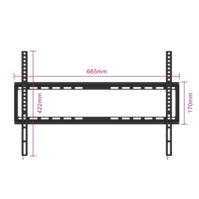 EWENT Soporte de Pared Ultra Delgado para TV EW1503 70" (177,8 cm) Negro, VESA 200-600mm, Perfil 19,5mm