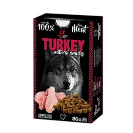 Alpha Spirit Canine Pavo Natural Snack 6x80g