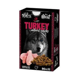 Alpha Spirit Snack Natural para Perro de Pavo y Pollo 6x80 gr