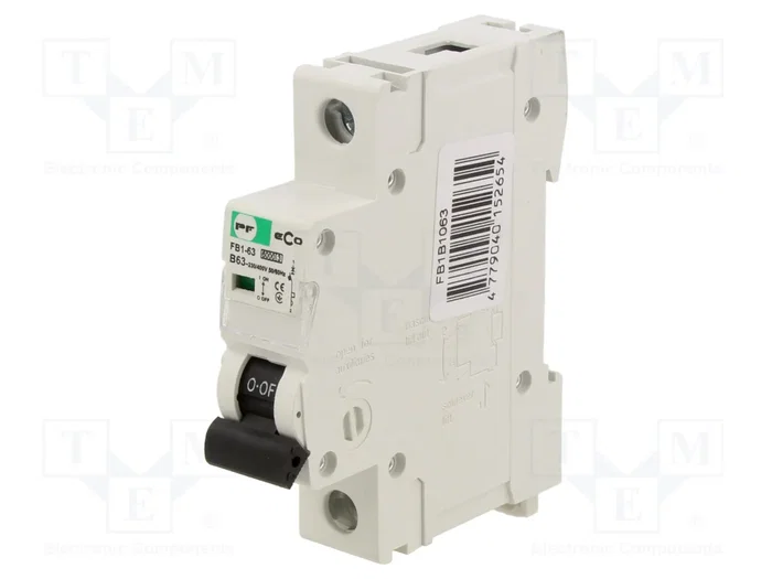 Promfactor Baltic Interruptor magnetotérmico ECO 63A 1 polo Promfactor Baltic Interruptor magnetotérmico ECO 63A 1 polo
