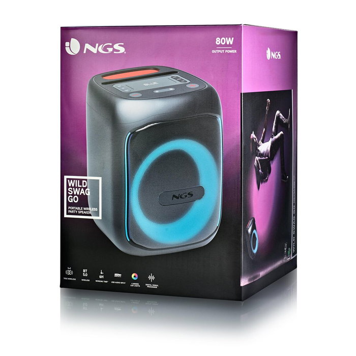 NGS Wild Swag Go Altavoz Portátil Negro