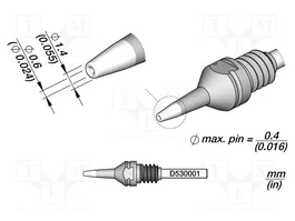 JBC TOOLS Pico para máquinas de desoldar 1,4x0,6mm
