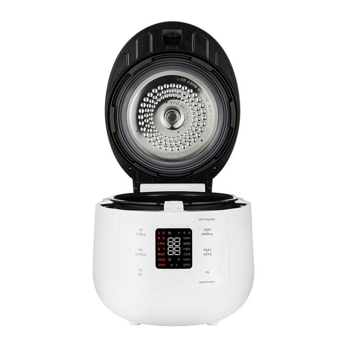 Cuckoo CRP-ST0609F Arrocera Eléctrica 1.08L Twin Pressure, Blanco/Champán, Pantalla LCD, 12 Programas