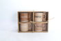 DKD Home Decor Set de Café de Gres de 4 Piezas Marrón 180ml