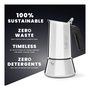Bialetti Venus Box Cafetera Italiana NEW VENUS 4TZ Induction, 4 Tazas (0.2 L) Acero Inoxidable Plata, Para Cocinas de Inducción
