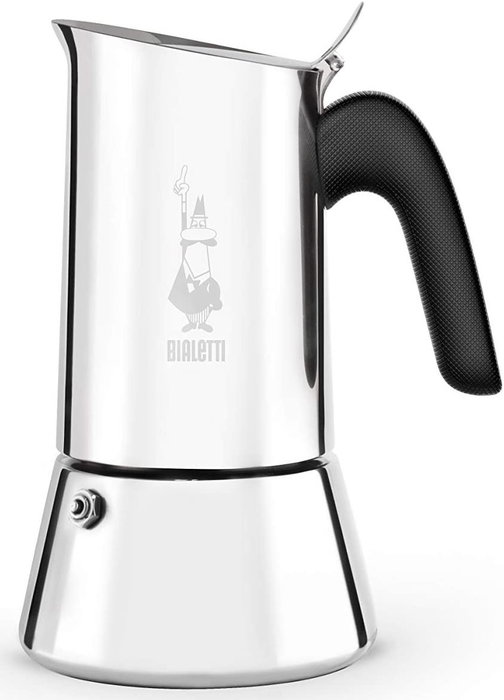 Bialetti NEW VENUS 4TZ Induction, Cafetera italiana de Acero Inoxidable, Plata