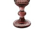 DKD Home Decor Set de 6 Copas de Cristal Rosa Rayado Stripes Garbo