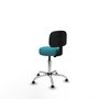 PIQUERAS Y CRESPO Silla Llanos Bali Turquesa con Base Cromada