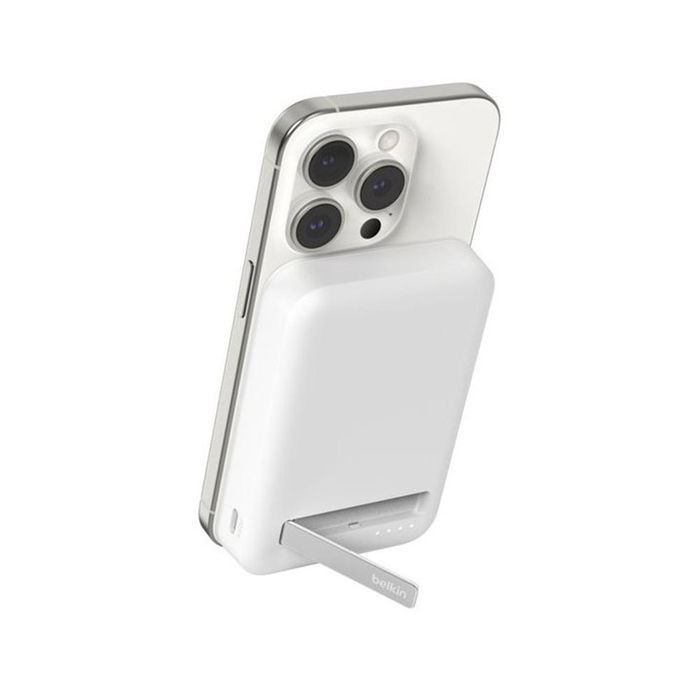 Belkin BPD007BTWH Powerbank Magnético 8000 mAh con Carga Inalámbrica Qi2 15W y USB-C - Cargador Portátil para iPhone con MagSafe y Smartphones - Blanco Belkin BPD007BTWH Powerbank Magnético 8000 mAh con Carga Inalámbrica Qi2 15W y USB-C - Cargador Portátil para iPhone con MagSafe y Smartphones - Blanco