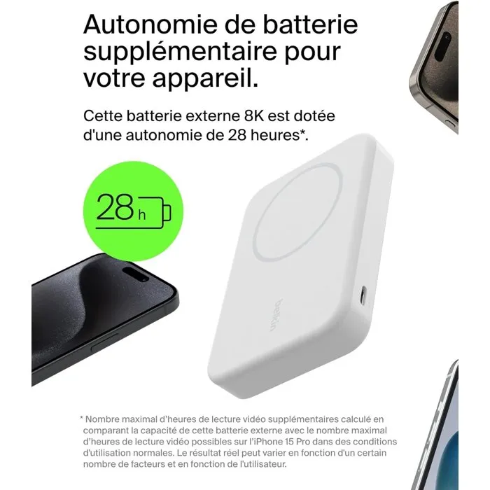 Belkin BoostCharge Pro BPD007BTWH 8000 mAh Blanco