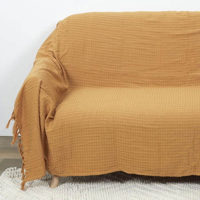 Home Deco Factory Manta Gofrada Amari Amarillo Mostaza 170x250 cm Home Deco Factory Manta Gofrada Amari Amarillo Mostaza 170x250 cm
