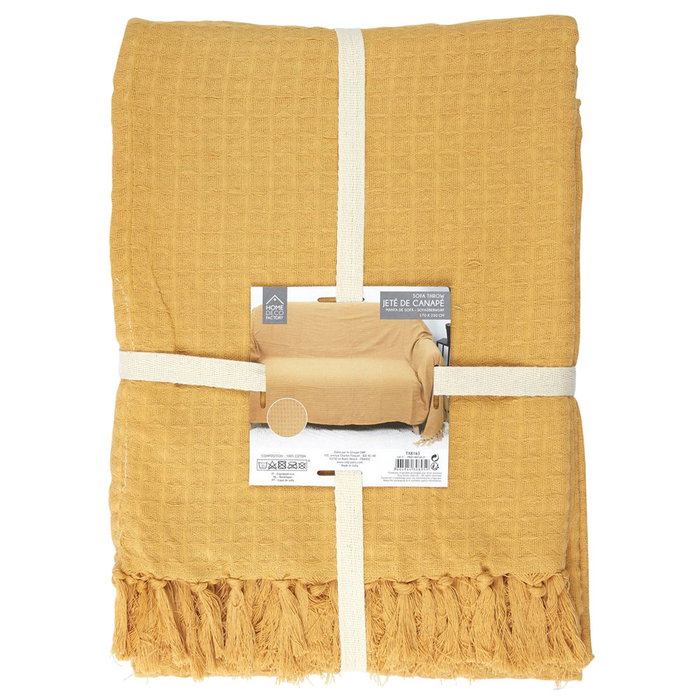 Home Deco Factory Manta Gofrada Amari Amarillo Mostaza 170x250 cm Home Deco Factory Manta Gofrada Amari Amarillo Mostaza 170x250 cm