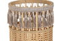 DKD Home Decor Macetero Negro Marron Set 2 Piezas 32x32x68 cm Bambu Metal