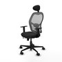 PIQUERAS Y CRESPO Silla de oficina Jorquera con mecanismo Sincro/Traslack, Negro y Gris
