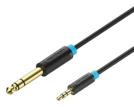 Vention Cable de Audio Estéreo Jack 6.5mm Macho a Jack 3.5mm Macho 1.5m Negro