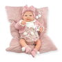 Berjuan Reborn 18501-24 Chaqueta Rosa Palo y Pololo Flores Mecanismo Besitos y Almohada Rosa Maquillaje 50 cm