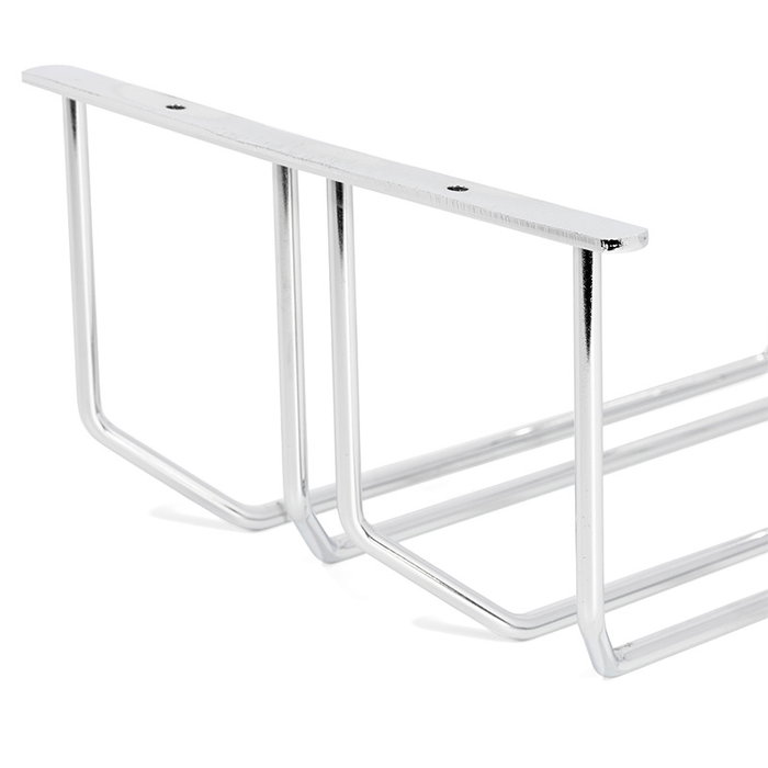 HERRAJES ALK Soporte Copas Doble Socopa Cromado Acero 182x279x112 mm