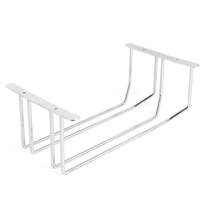 HERRAJES ALK Soporte Copas Doble Socopa Cromado Acero 182x279x112 mm