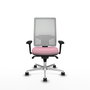 PIQUERAS Y CRESPO Silla de oficina Horna con Mecanismo Sincro, Rosa y Blanco