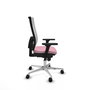 PIQUERAS Y CRESPO Silla de oficina Horna con Mecanismo Sincro, Rosa y Blanco