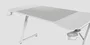 Mars Gaming MGD-X140W Mesa Gaming Blanco 140x60 cm con Alfombrilla XXL Incluida, Soporte para Auriculares y Bebidas, Gestión de Cables