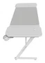 Mars Gaming MGD-X140W Mesa Gaming Blanco 140x60 cm con Alfombrilla XXL Incluida, Soporte para Auriculares y Bebidas, Gestión de Cables