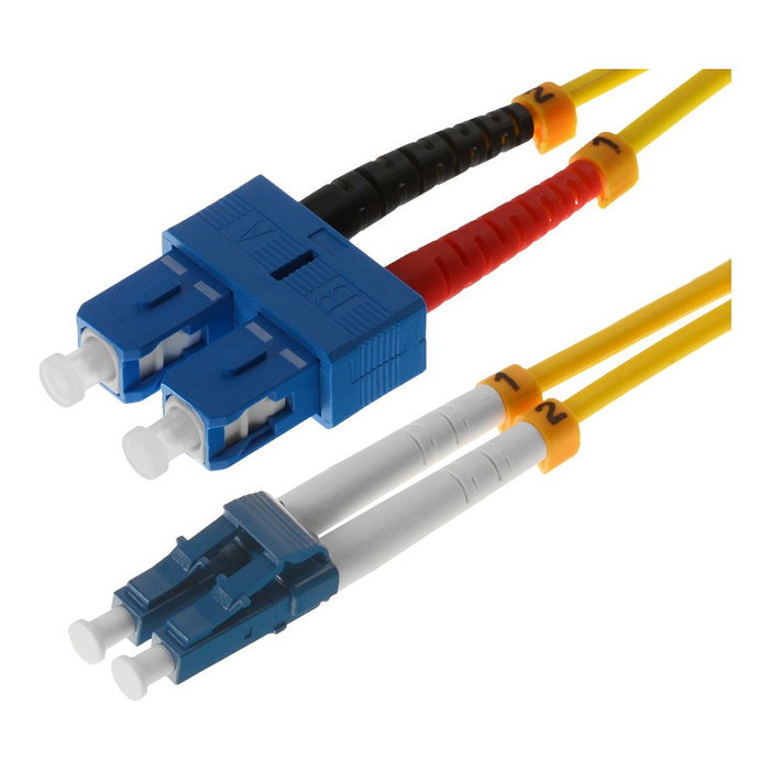 Helos Cable de fibra óptica OS2 LC/SC Amarillo 3m Helos Cable de fibra óptica OS2 LC/SC Amarillo 3m
