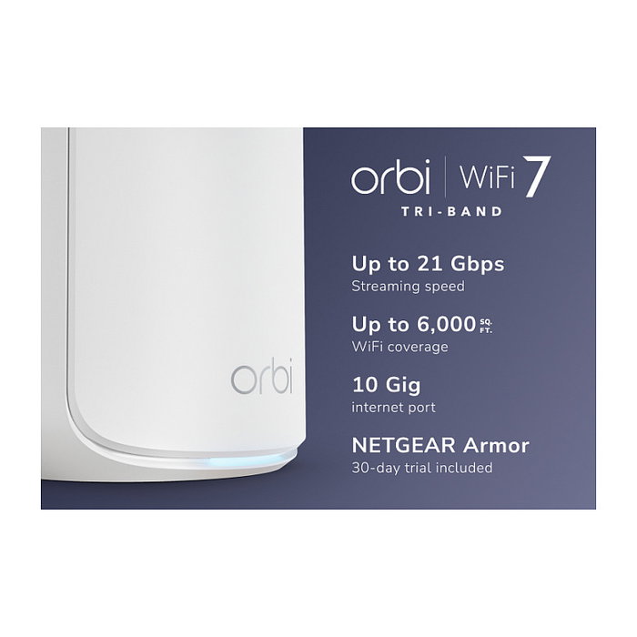 NETGEAR Orbi 870 2-SET Wi-Fi 7 Mesh Satélite Blanco 557 m² Tribanda NETGEAR Orbi 870 2-SET Wi-Fi 7 Mesh Satélite Blanco 557 m² Tribanda