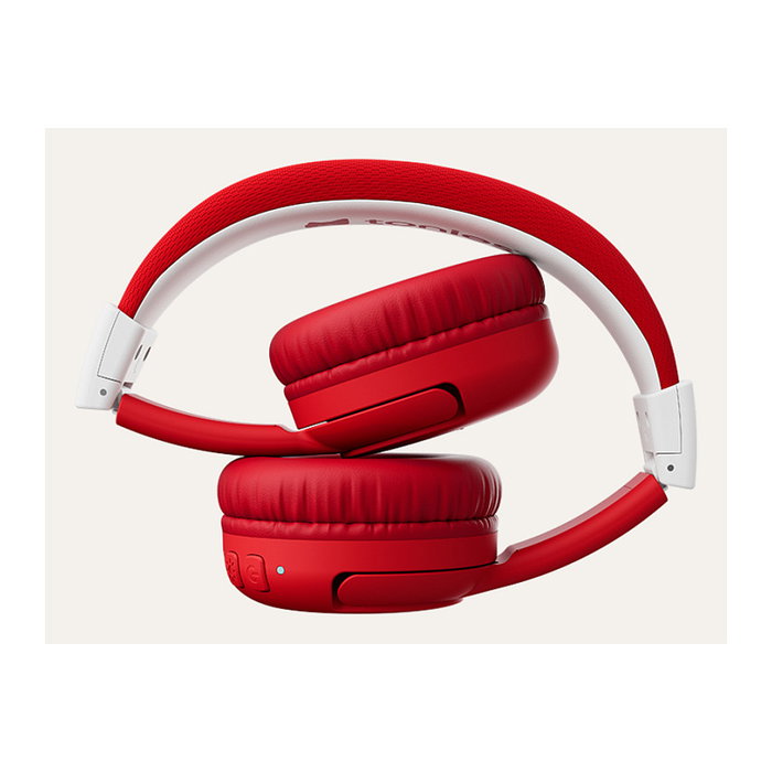 tonies Auriculares Bluetooth de Diadema para Niños, Rojo/Blanco tonies Auriculares Bluetooth de Diadema para Niños, Rojo/Blanco