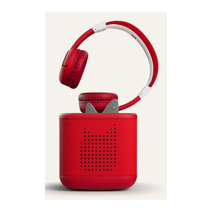 tonies Auriculares Bluetooth de Diadema para Niños, Rojo/Blanco tonies Auriculares Bluetooth de Diadema para Niños, Rojo/Blanco
