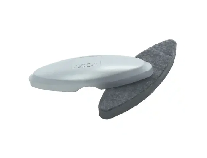 NOBO Borrador Magnético para Pizarra de Cristal Plata