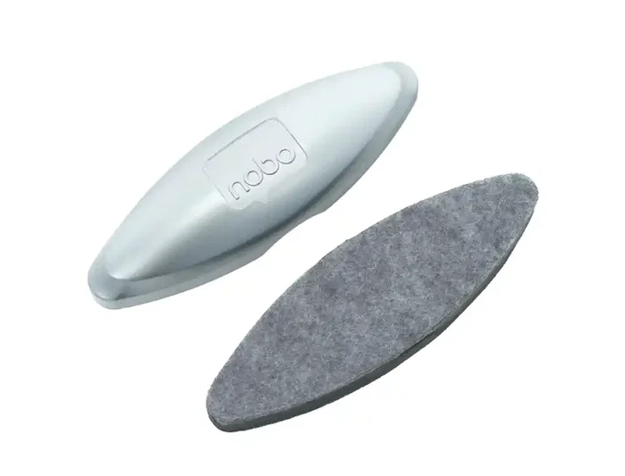NOBO Borrador Magnético para Pizarra de Cristal Plata