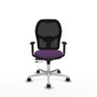 PIQUERAS Y CRESPO Silla de oficina Jorquera con mecanismo Sincro/Traslack, Morado y Negro
