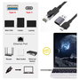 EQUIP Adaptador Gigabit USB-C+A a RJ45 1.00m negro