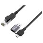 EQUIP Adaptador Gigabit USB-C+A a RJ45 1.00m negro