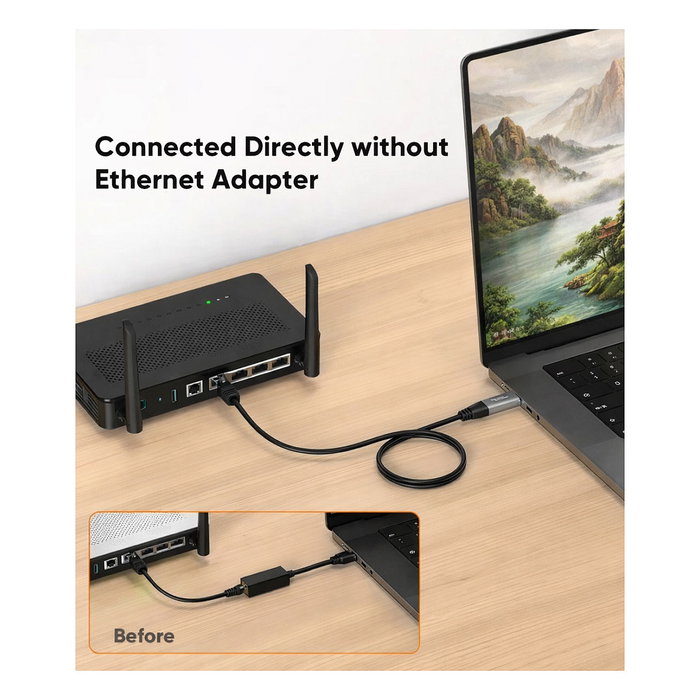 EQUIP Adaptador Gigabit USB-C+A a RJ45 1.00m negro EQUIP Adaptador Gigabit USB-C+A a RJ45 1.00m negro