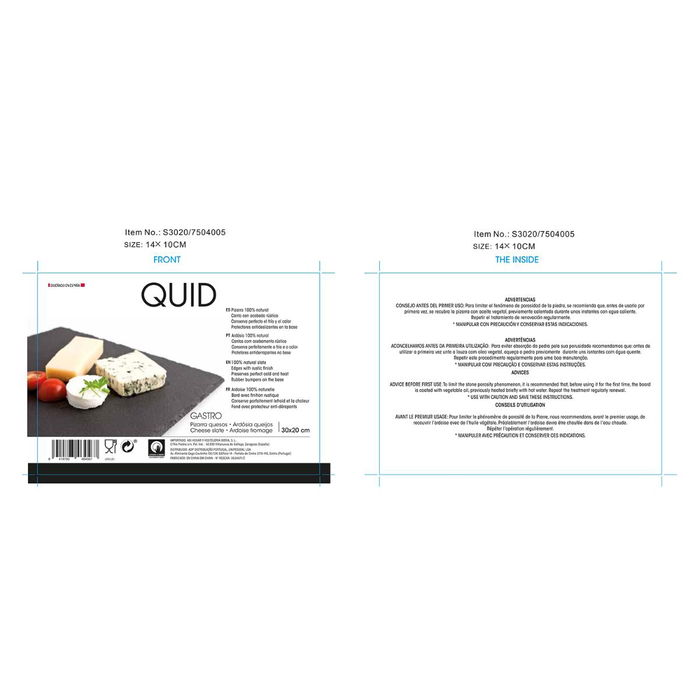 Bandeja de Pizarra Gastro Fun Quid 30x20 cm