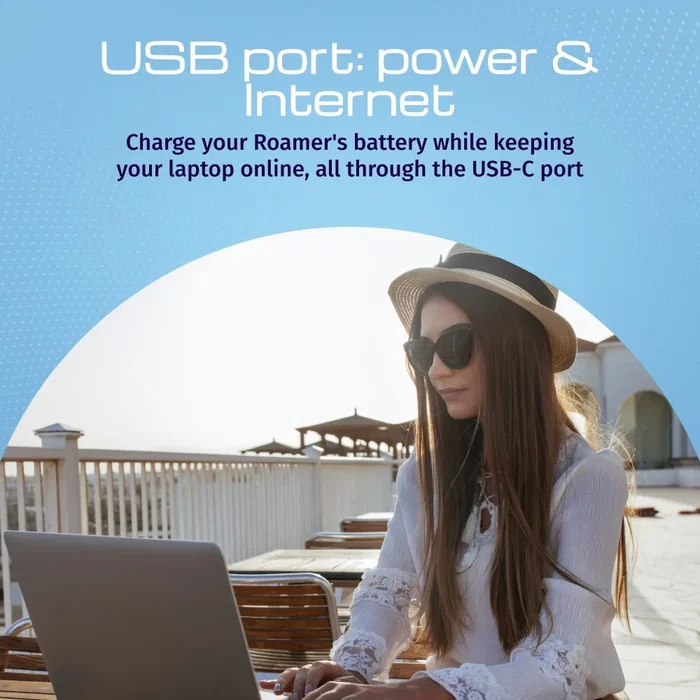 Keenetic Roamer 4G (KN-5110) Módem Router Móvil Portátil 4G LTE Desbloqueado con Wi-Fi 6, Batería 3000 mAh, Pantalla LCD 1.77", USB-C, Banda Única 2.4 GHz - Negro/Gris