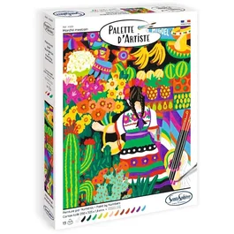 Sentosphere AAAQX29393 Pintura acrílica para adultos, kit de pintura por números sobre lienzo con paleta de artista