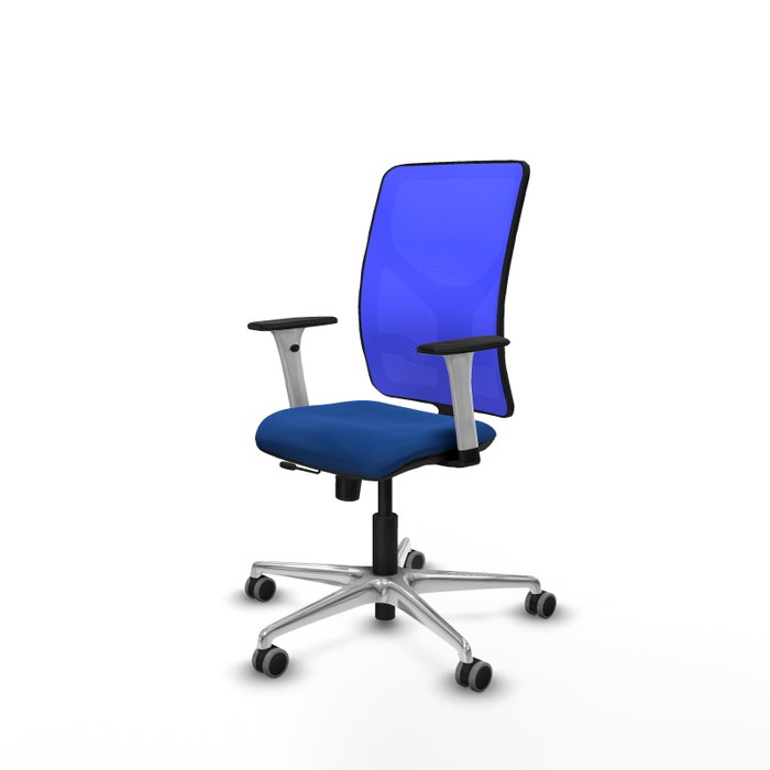 PIQUERAS Y CRESPO Silla de oficina Motilla Azul con mecanismo Sincro/Traslack