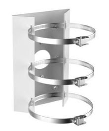 Hikvision Soporte a Poste de Acero para Cámaras de Seguridad, Adaptable y Resistente para Interior/Exterior