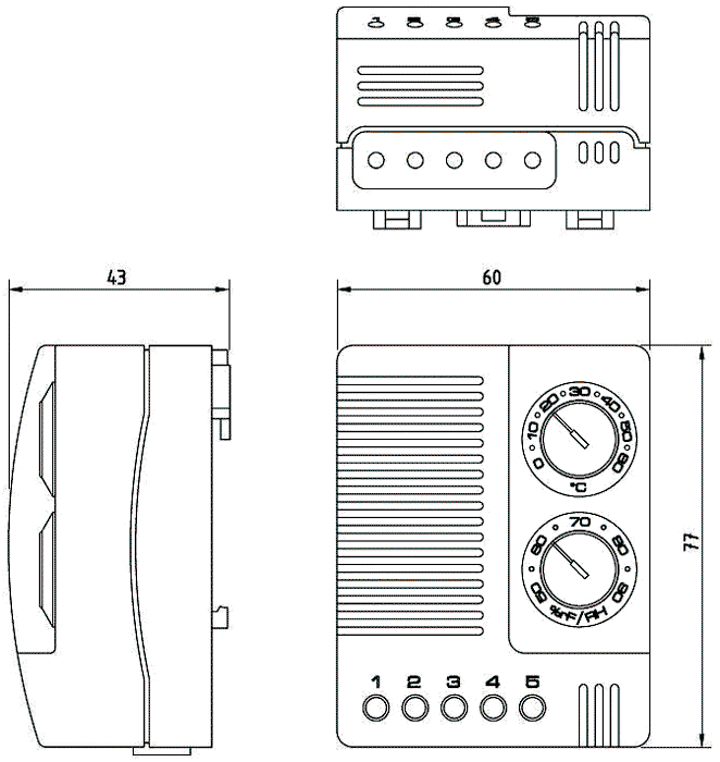 STEGO Higrotermo Sensor de Temperatura y Humedad SPDT IP20 STEGO Higrotermo Sensor de Temperatura y Humedad SPDT IP20