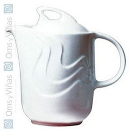 Melodie BL Cafetera de porcelana blanca para vajilla, 0.6 litros