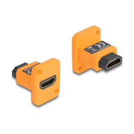 DeLOCK Módulo HDMI-A hembra a hembra 4K Naranja 88001